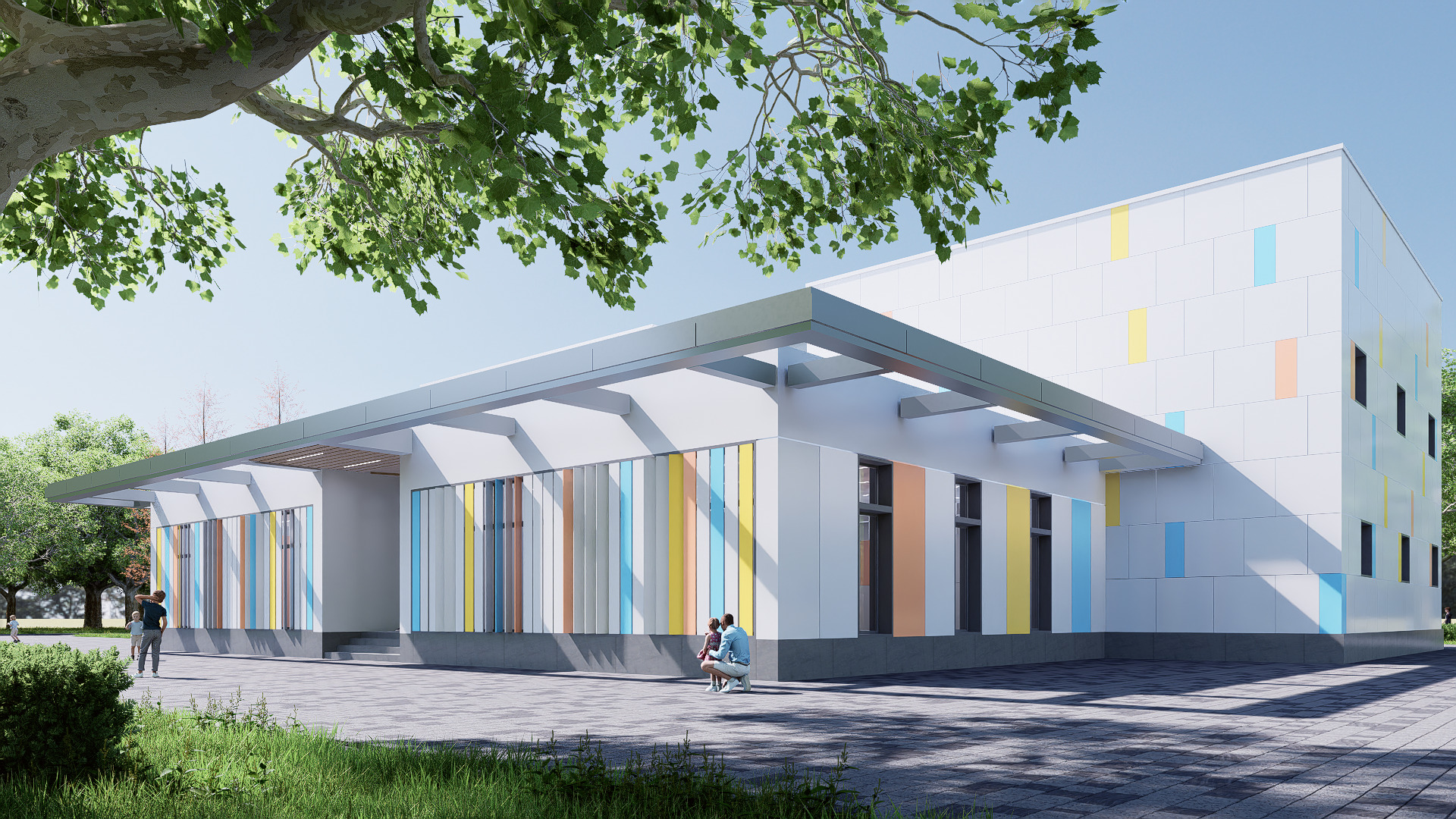 kindergarten Low-poly 3D model_6