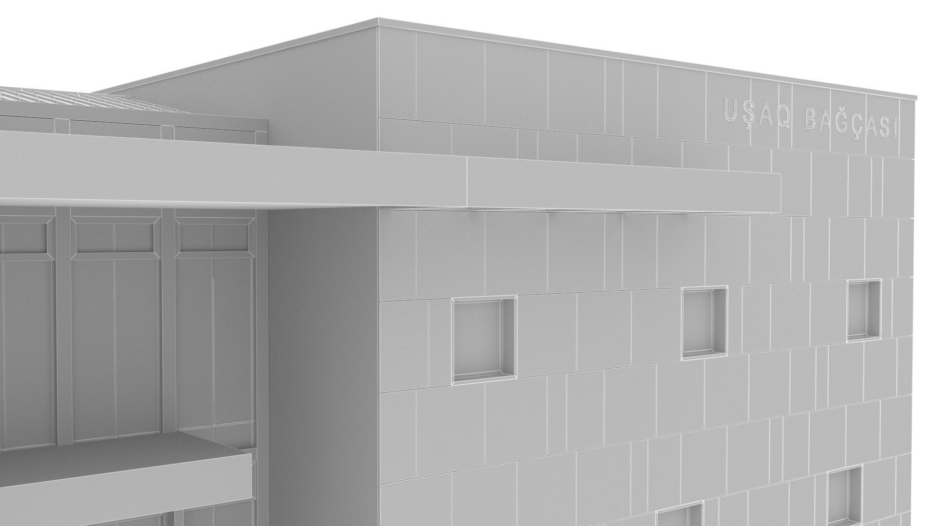 kindergarten Low-poly 3D model_15