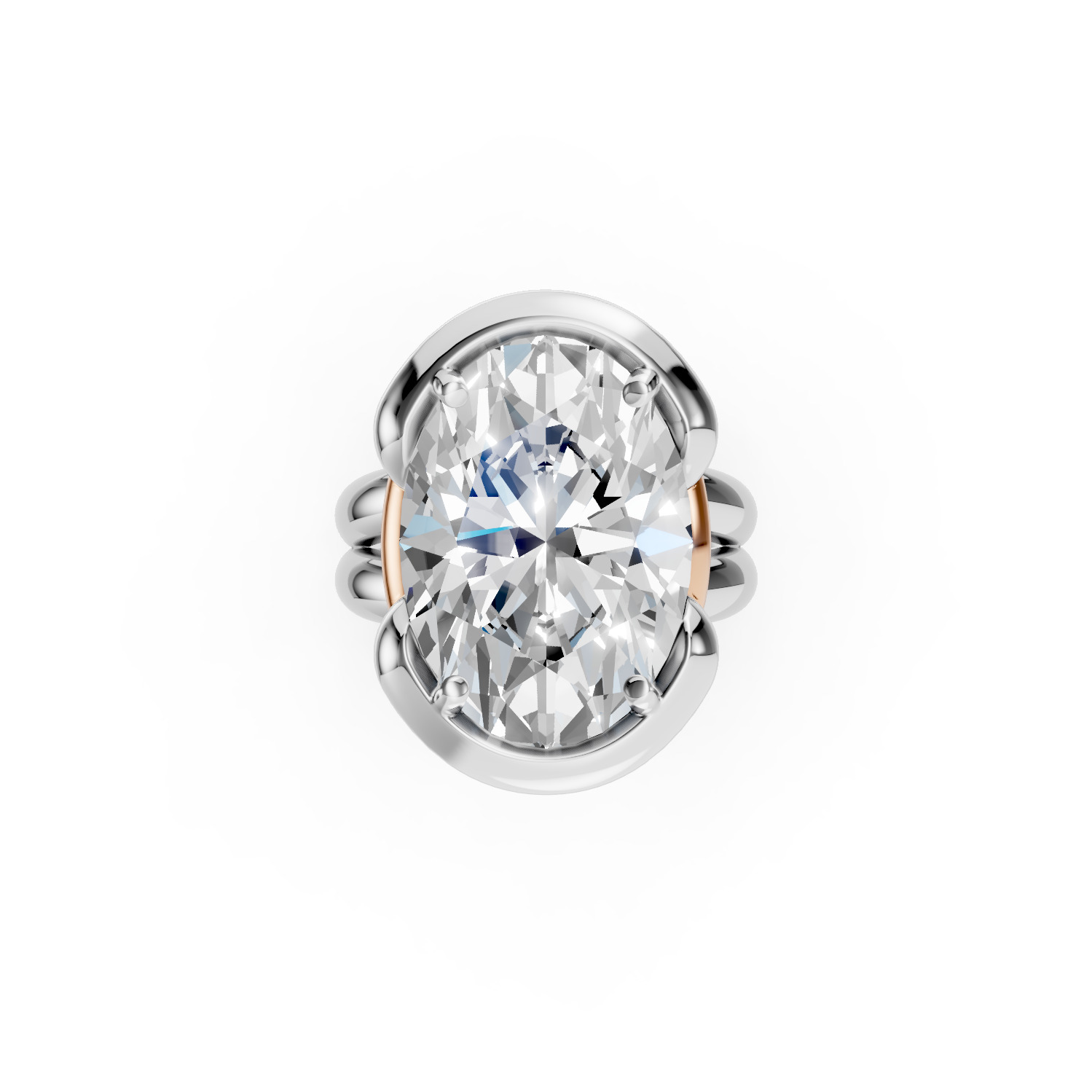 Oval Threads Ring 3D print model_1