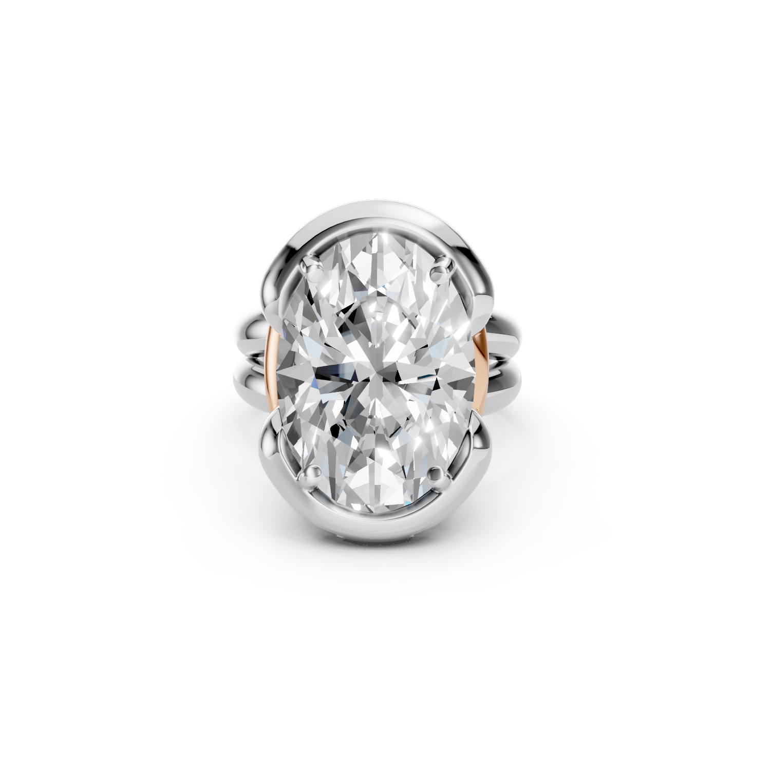 Oval Threads Ring 3D print model_7