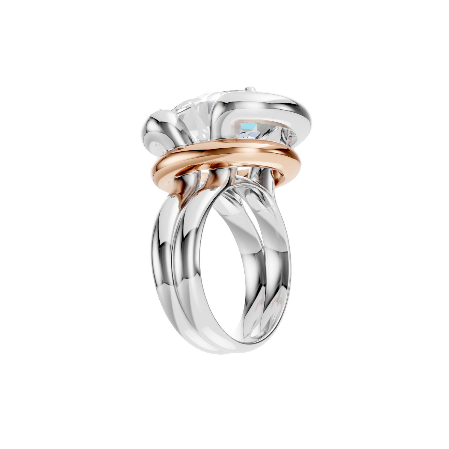 Oval Threads Ring 3D print model_5