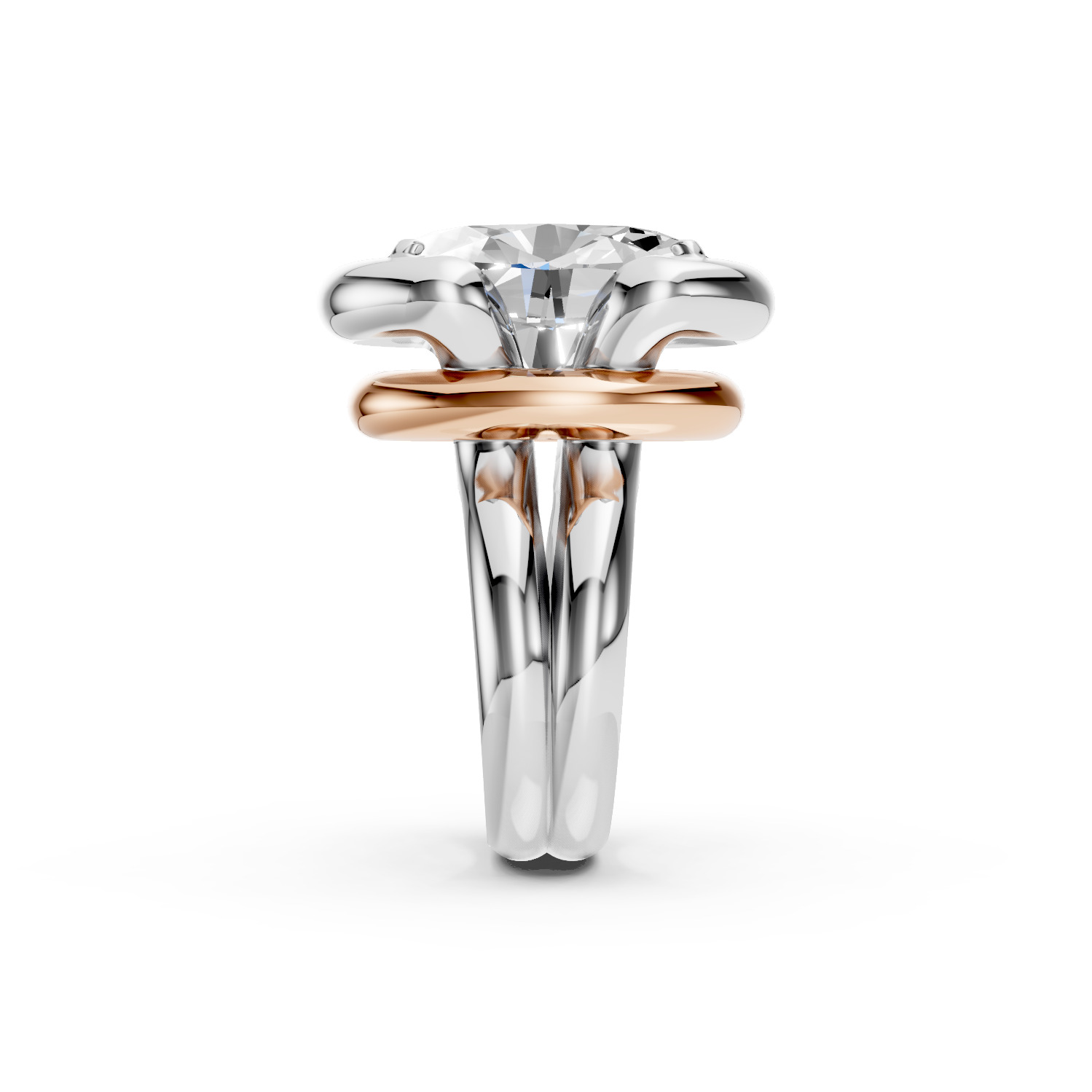 Oval Threads Ring 3D print model_4