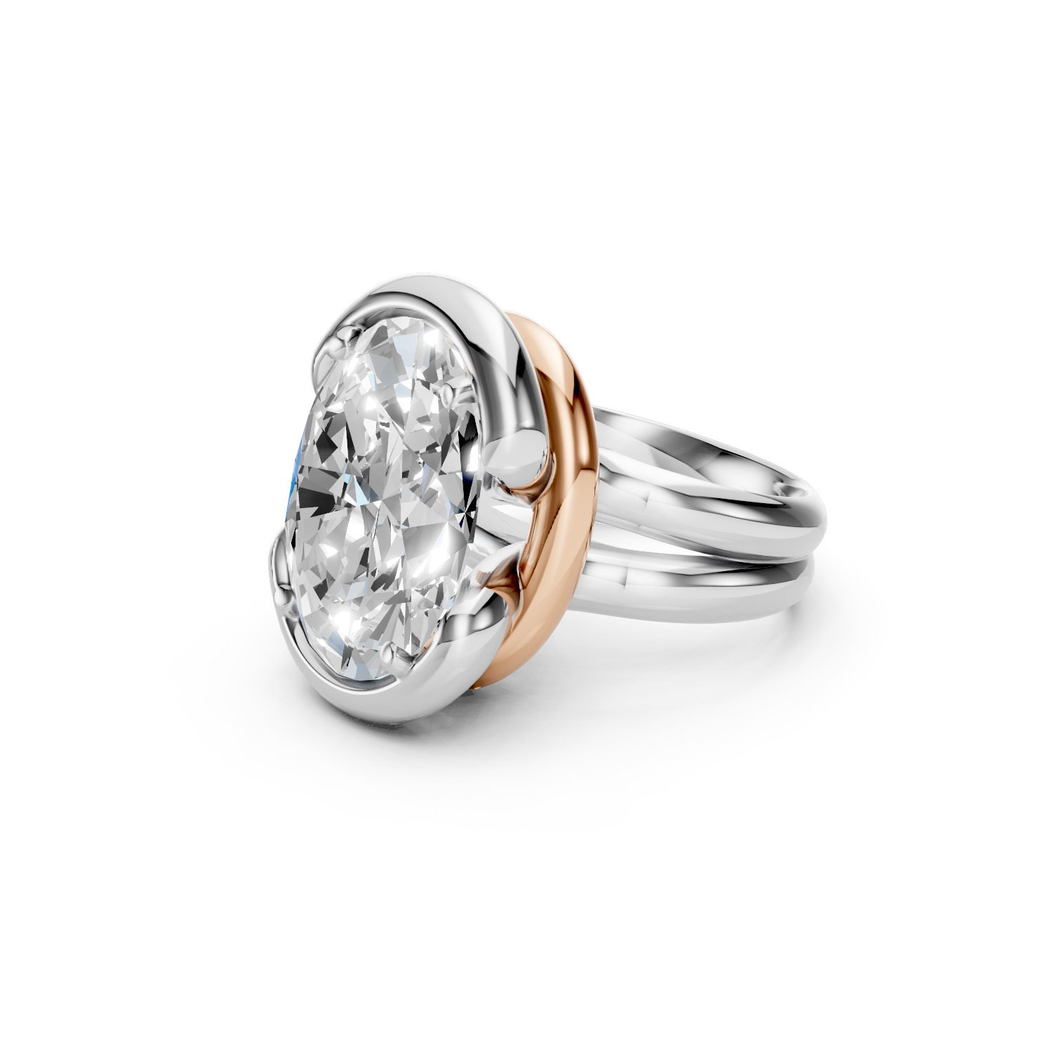 Oval Threads Ring 3D print model_6