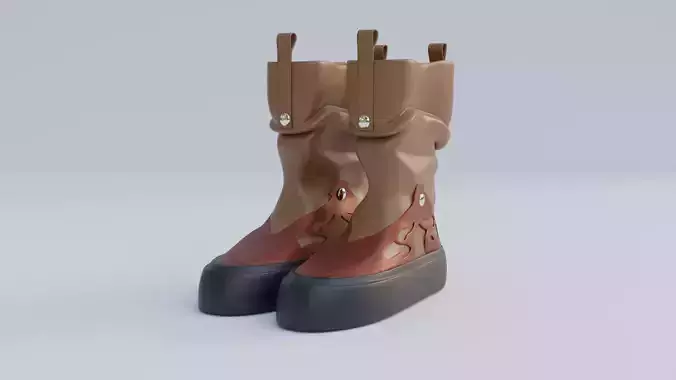 long shoe design  3D model