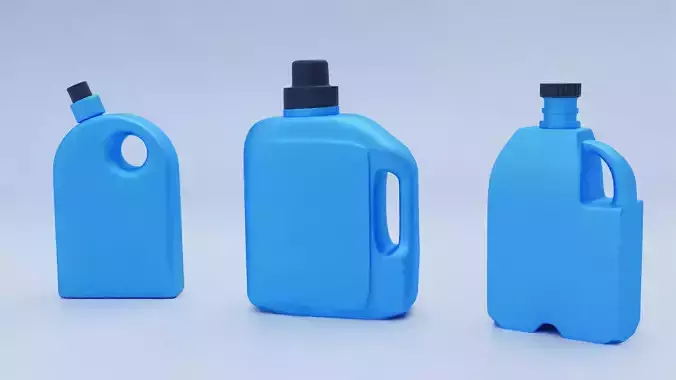 Plastic Detergent Bottle Set Clean Product Packaging