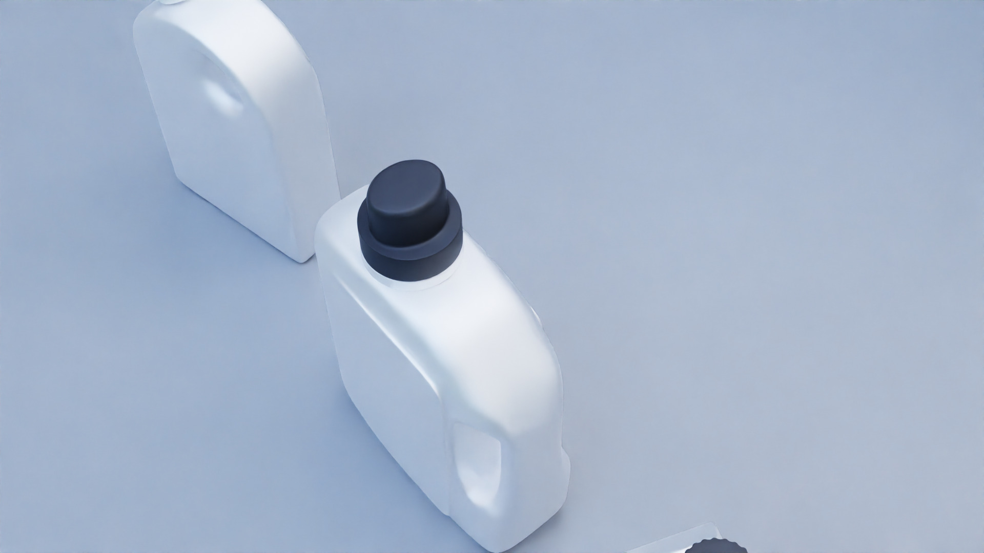 Plastic Detergent Bottle Set Clean Product Packaging 3D model_20