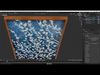 Azure Blossoms Wood Framed Print On Canvas Wall Art Low-poly 3D model_1