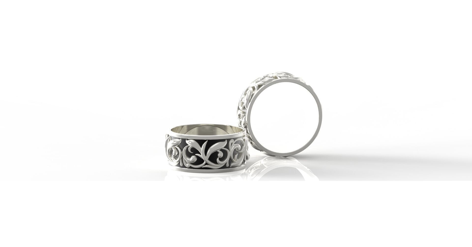 Chrome Hearts Solid Ring 3D print model_5