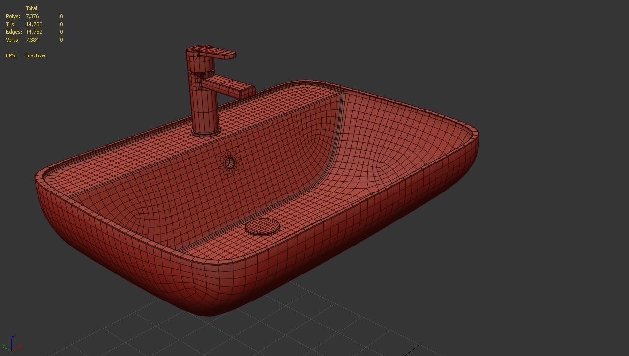 Bathroom Sink M04 Low-poly 3D model_6