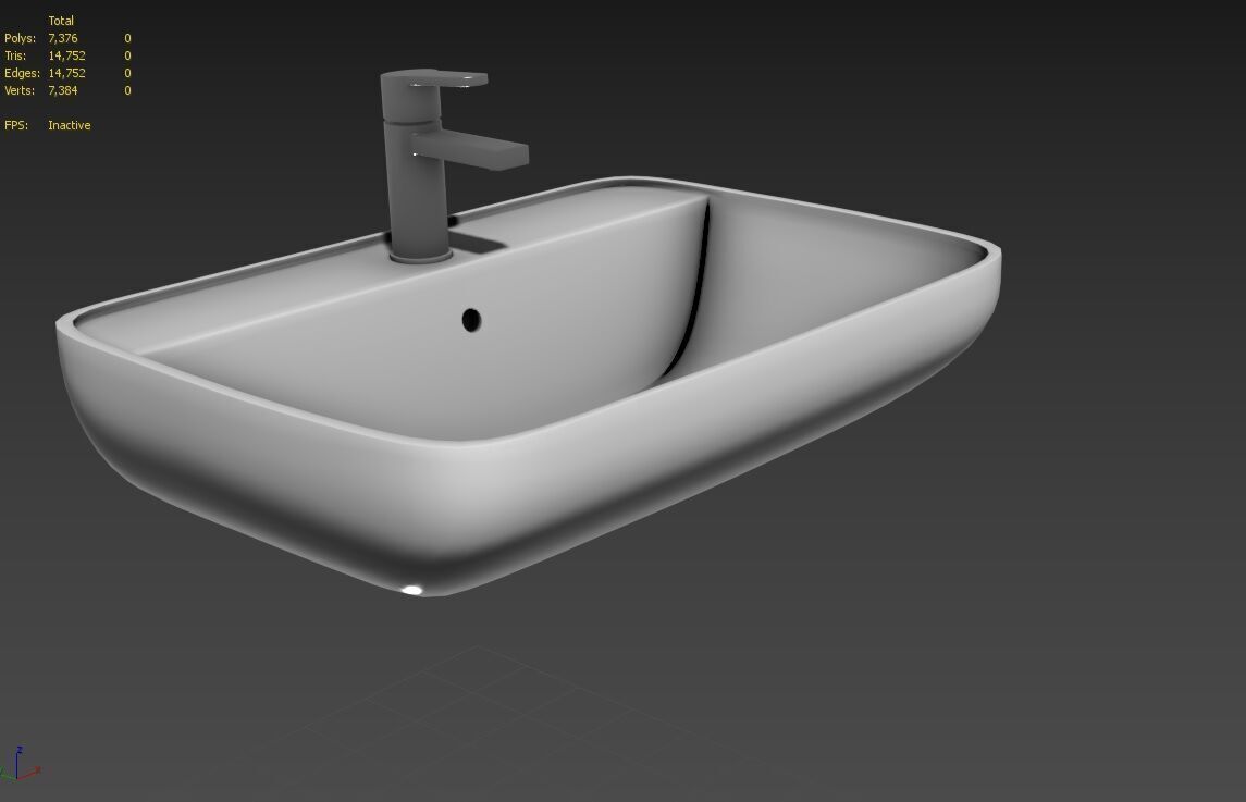 Bathroom Sink M04 Low-poly 3D model_7