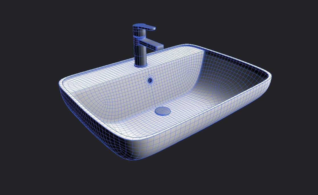 Bathroom Sink M04 Low-poly 3D model_1
