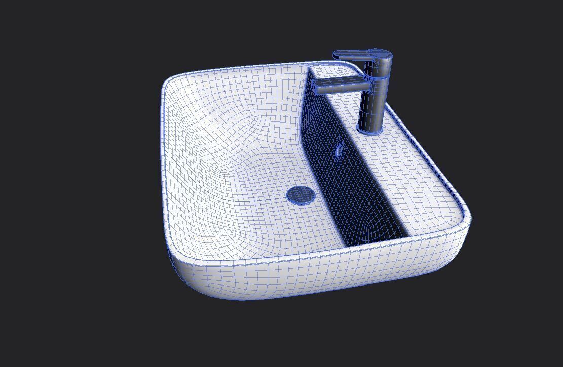 Bathroom Sink M04 Low-poly 3D model_5