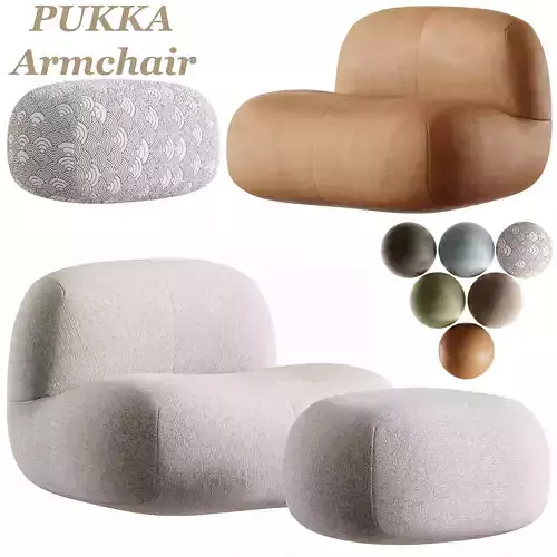 PUKKA armchair Low-poly 3D model