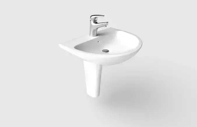 Bathroom Sink M02 Low-poly 3D model
