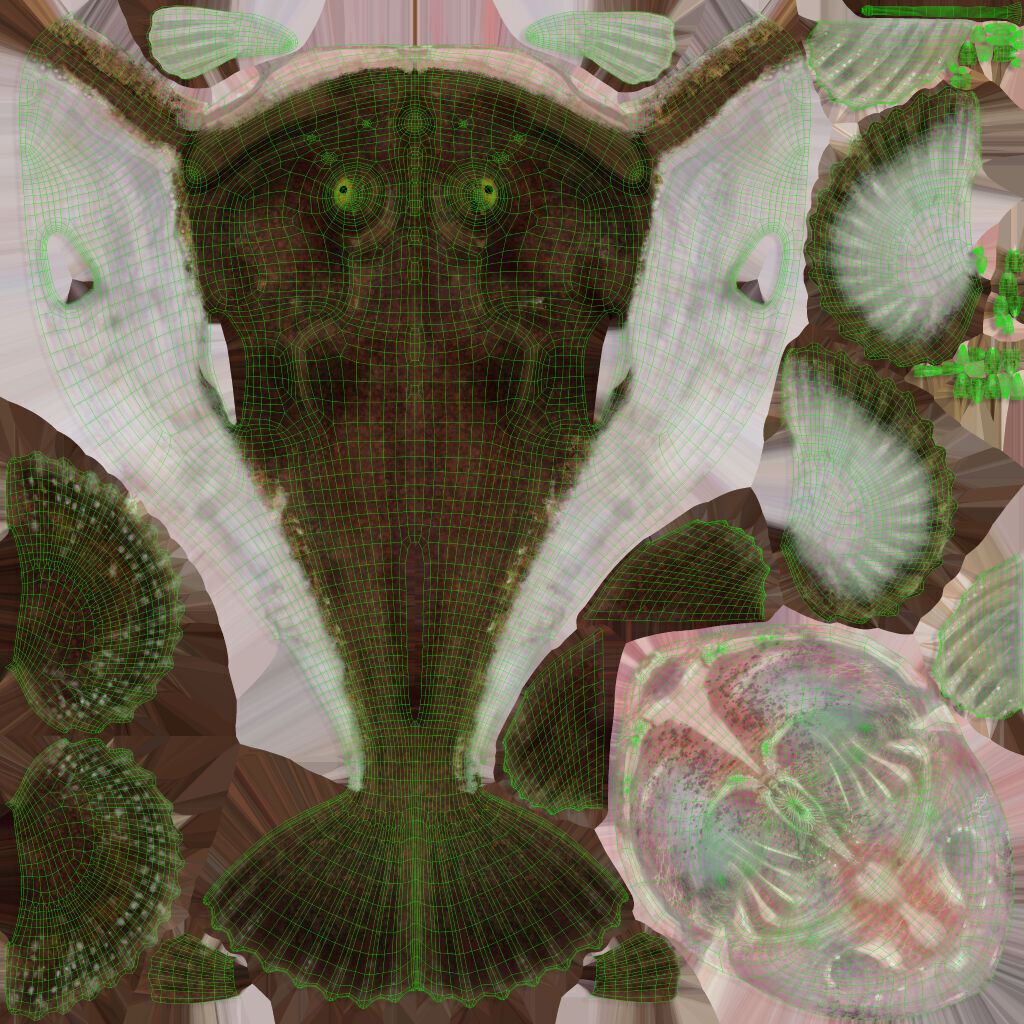 European angler Animated 3D model_15