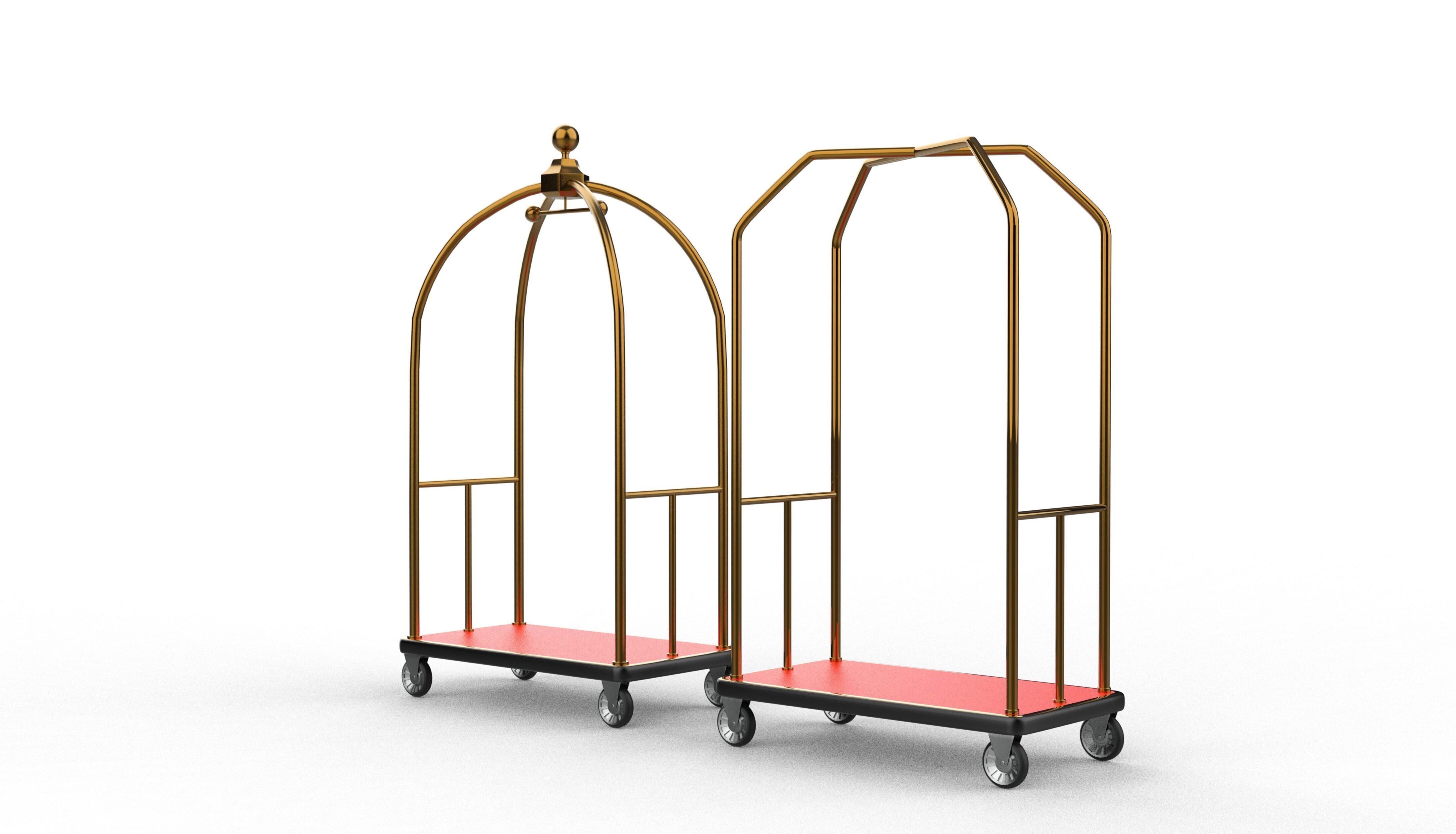 Luggage Cart 01 3D model_9