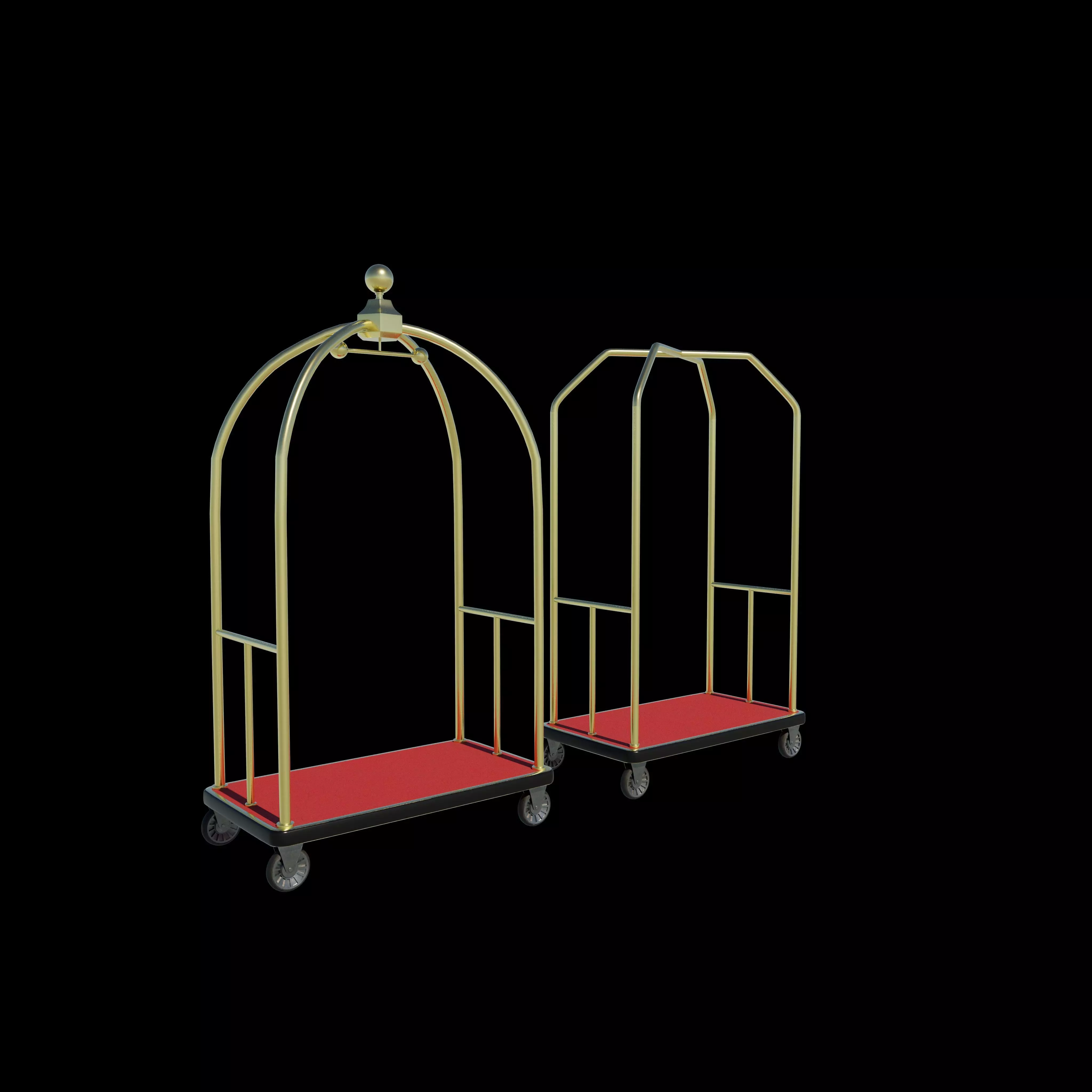 Luggage Cart 01 3D model_0