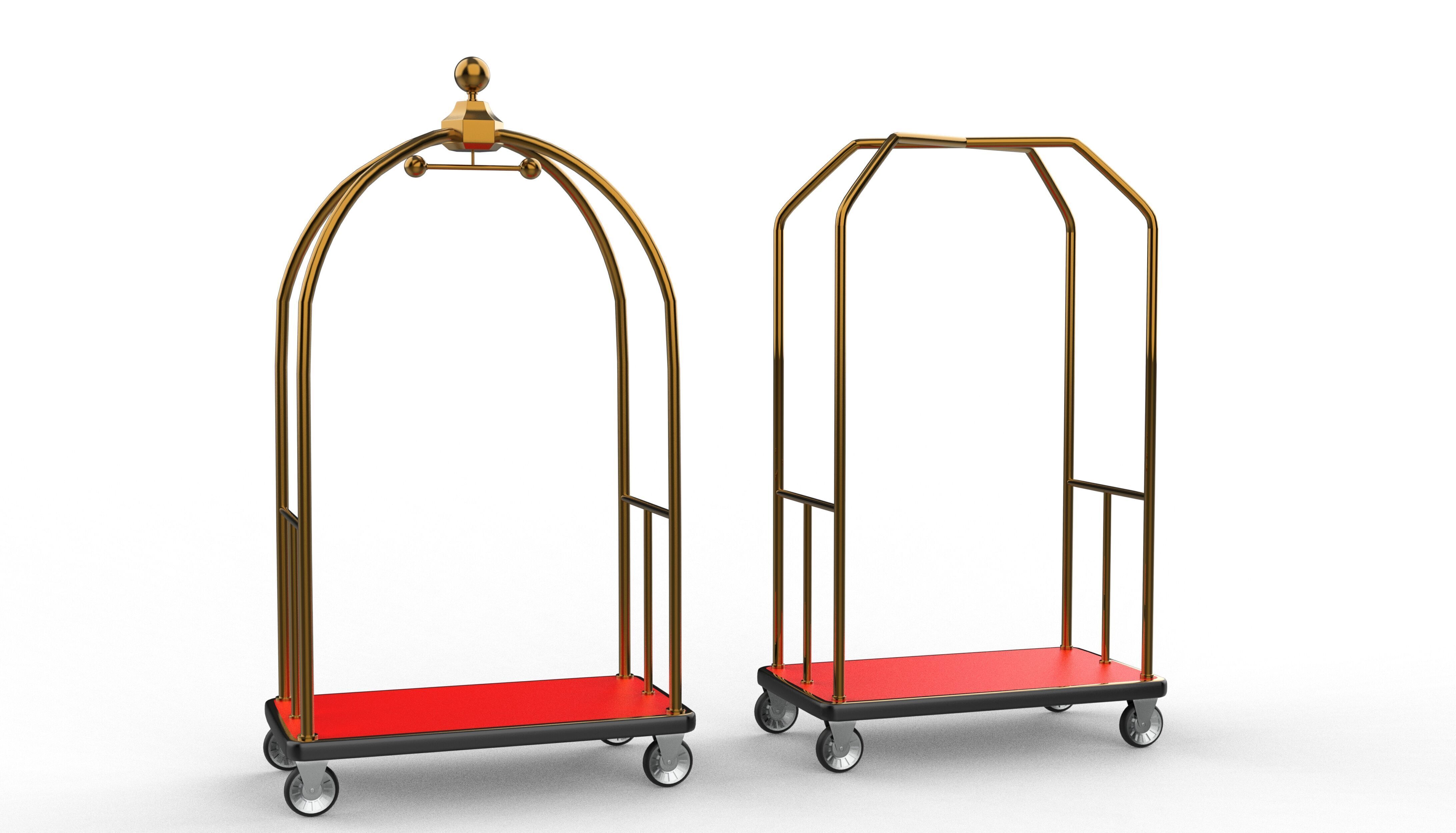 Luggage Cart 01 3D model_7