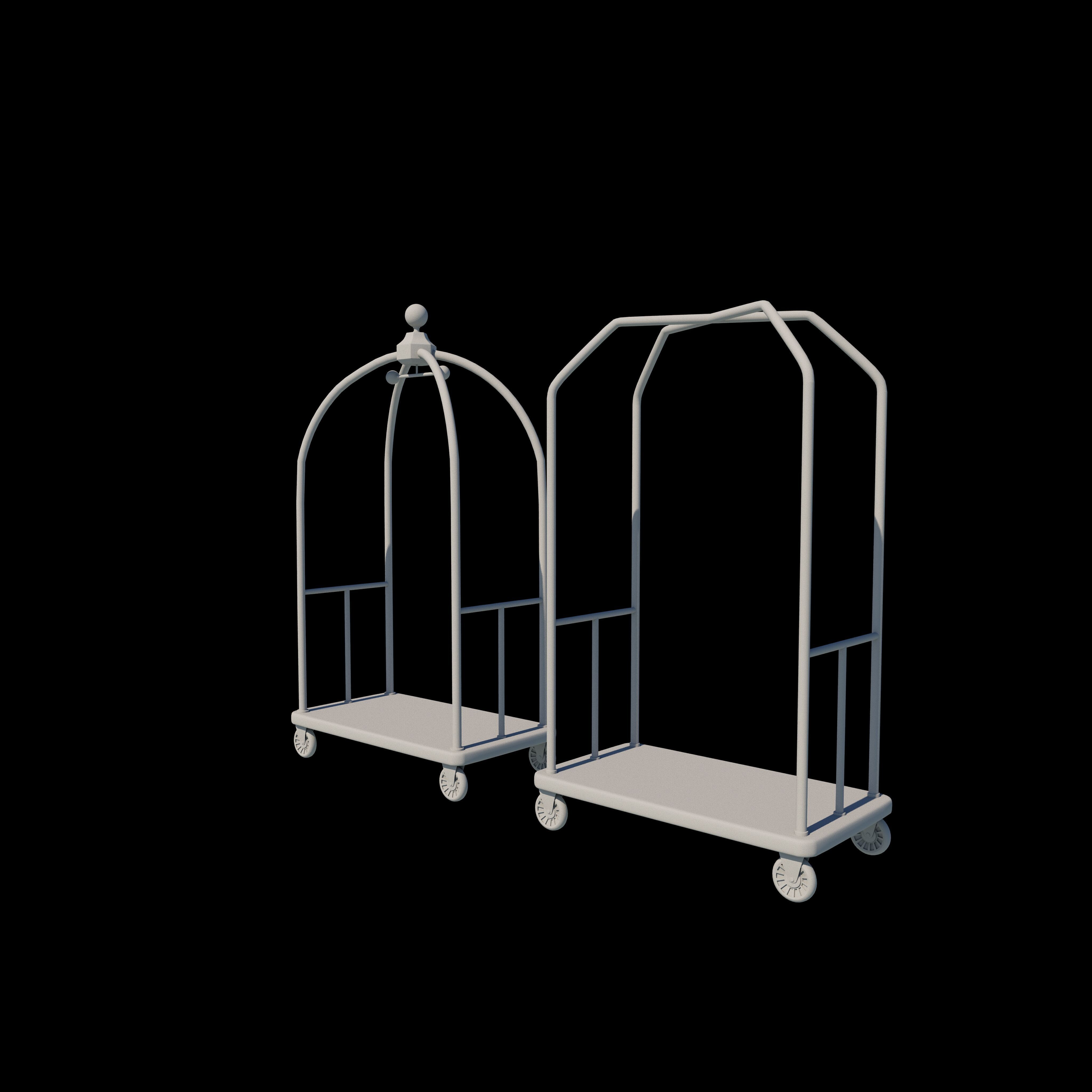 Luggage Cart 01 3D model_10