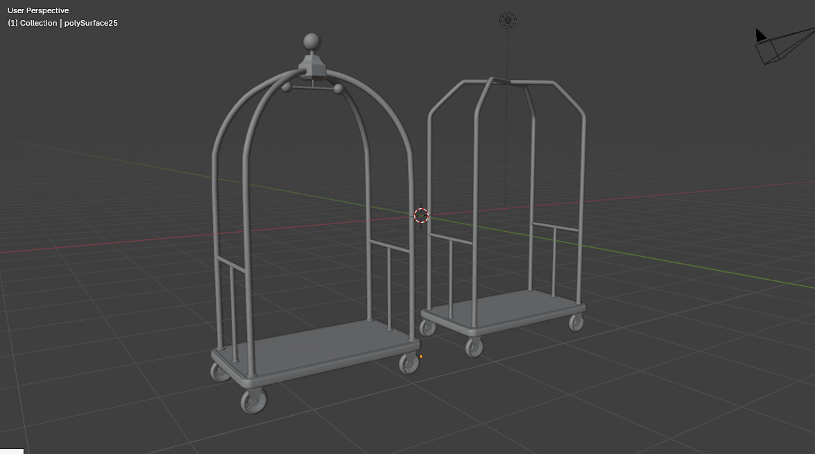 Luggage Cart 01 3D model_13