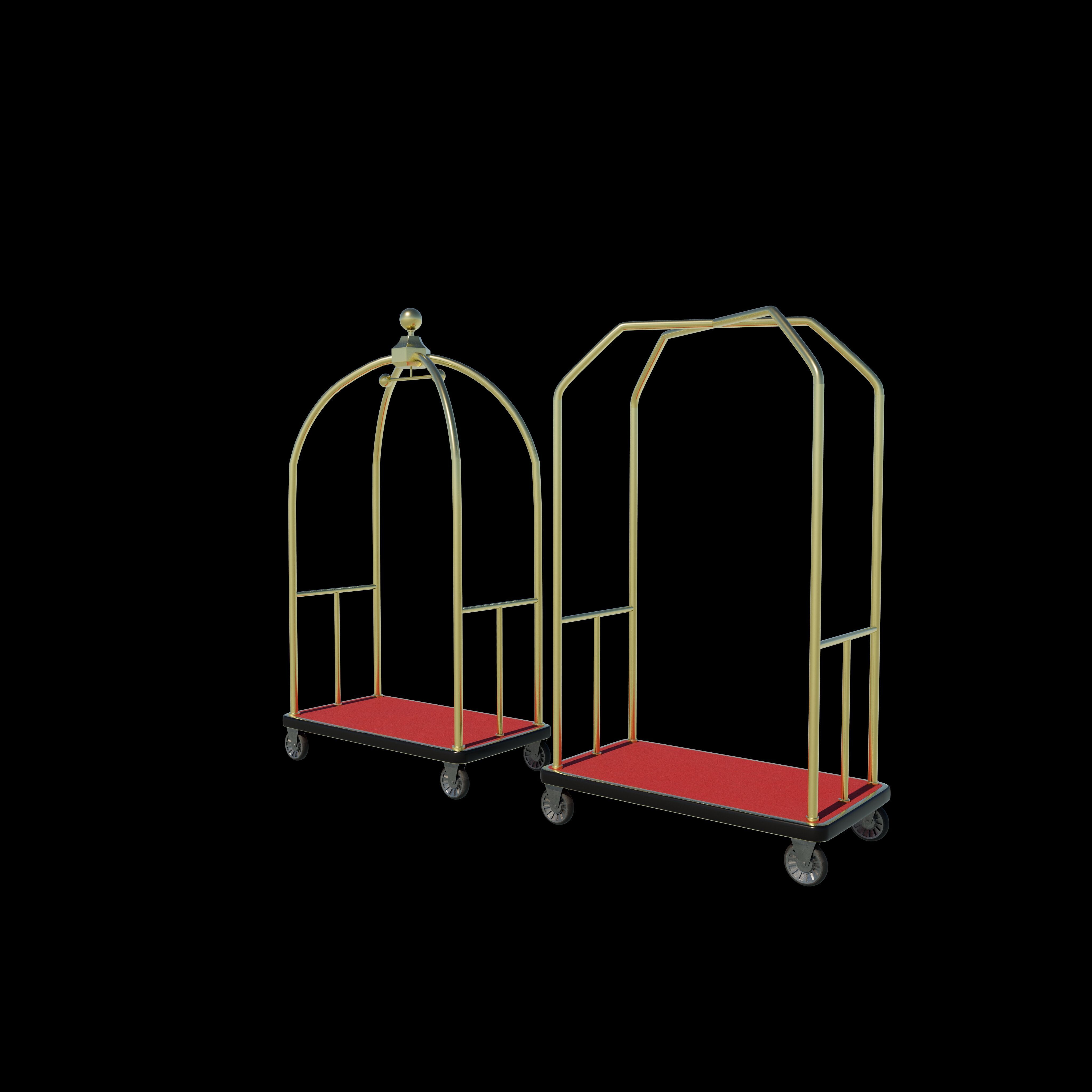 Luggage Cart 01 3D model_3