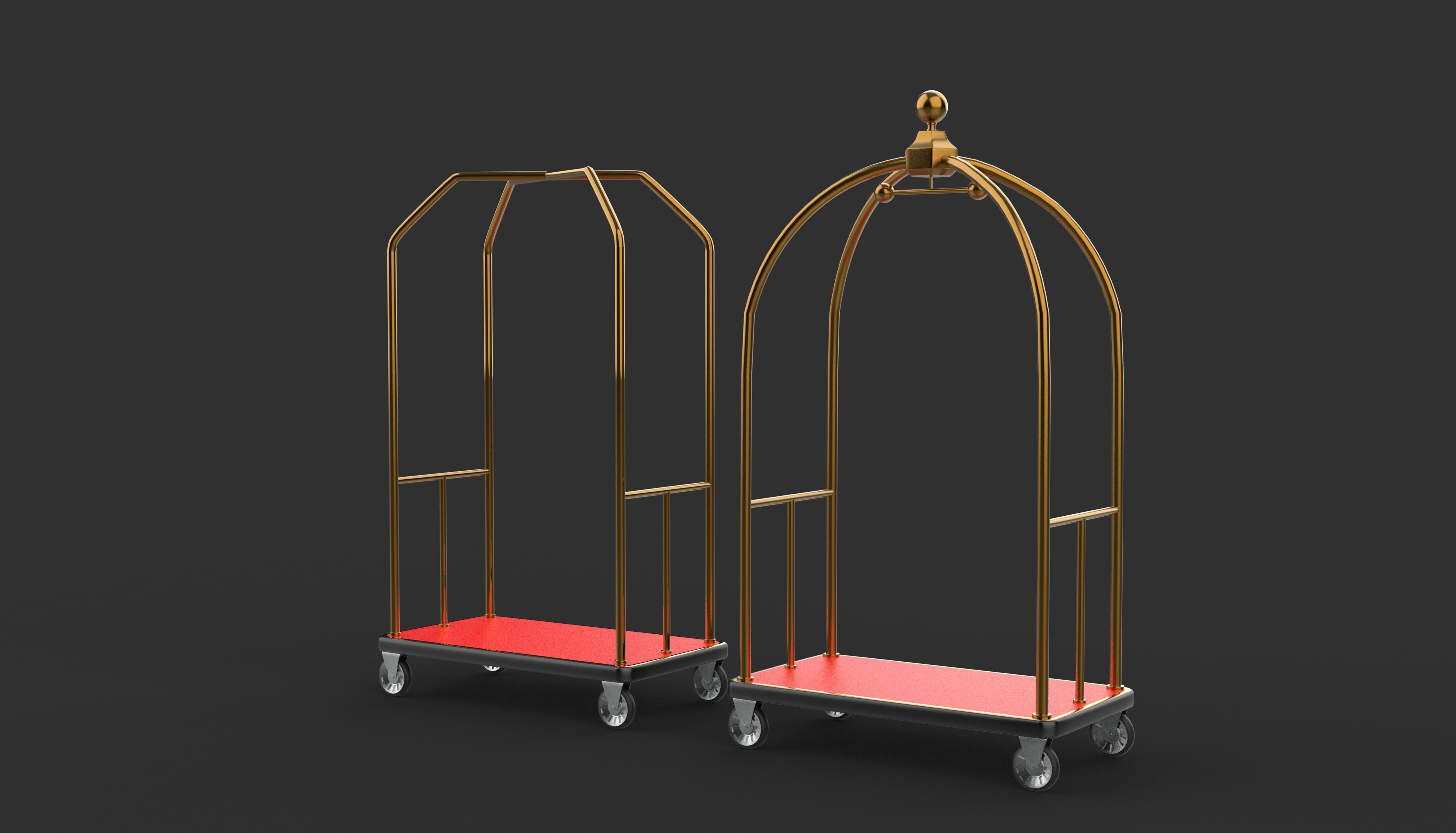 Luggage Cart 01 3D model_5