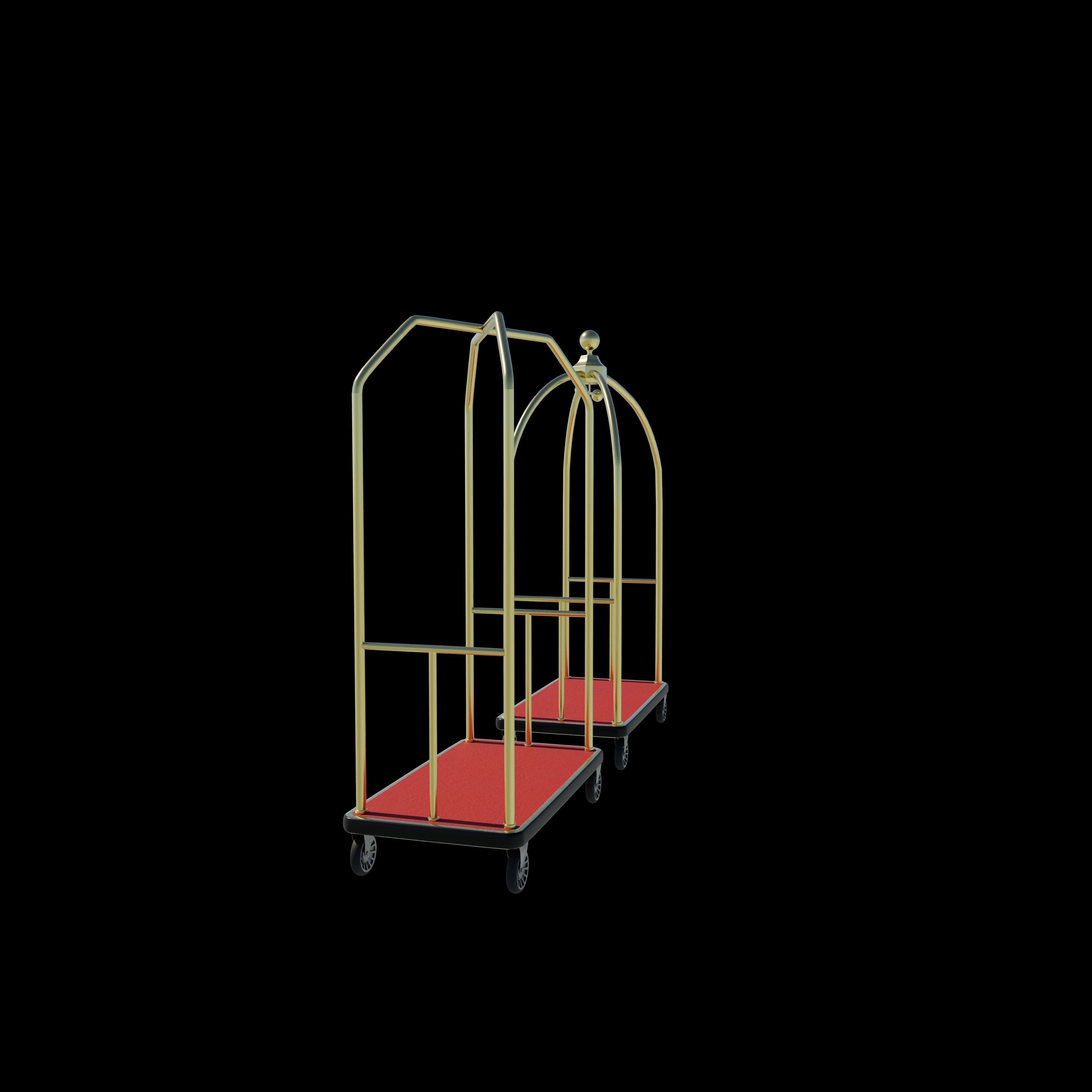 Luggage Cart 01 3D model_6