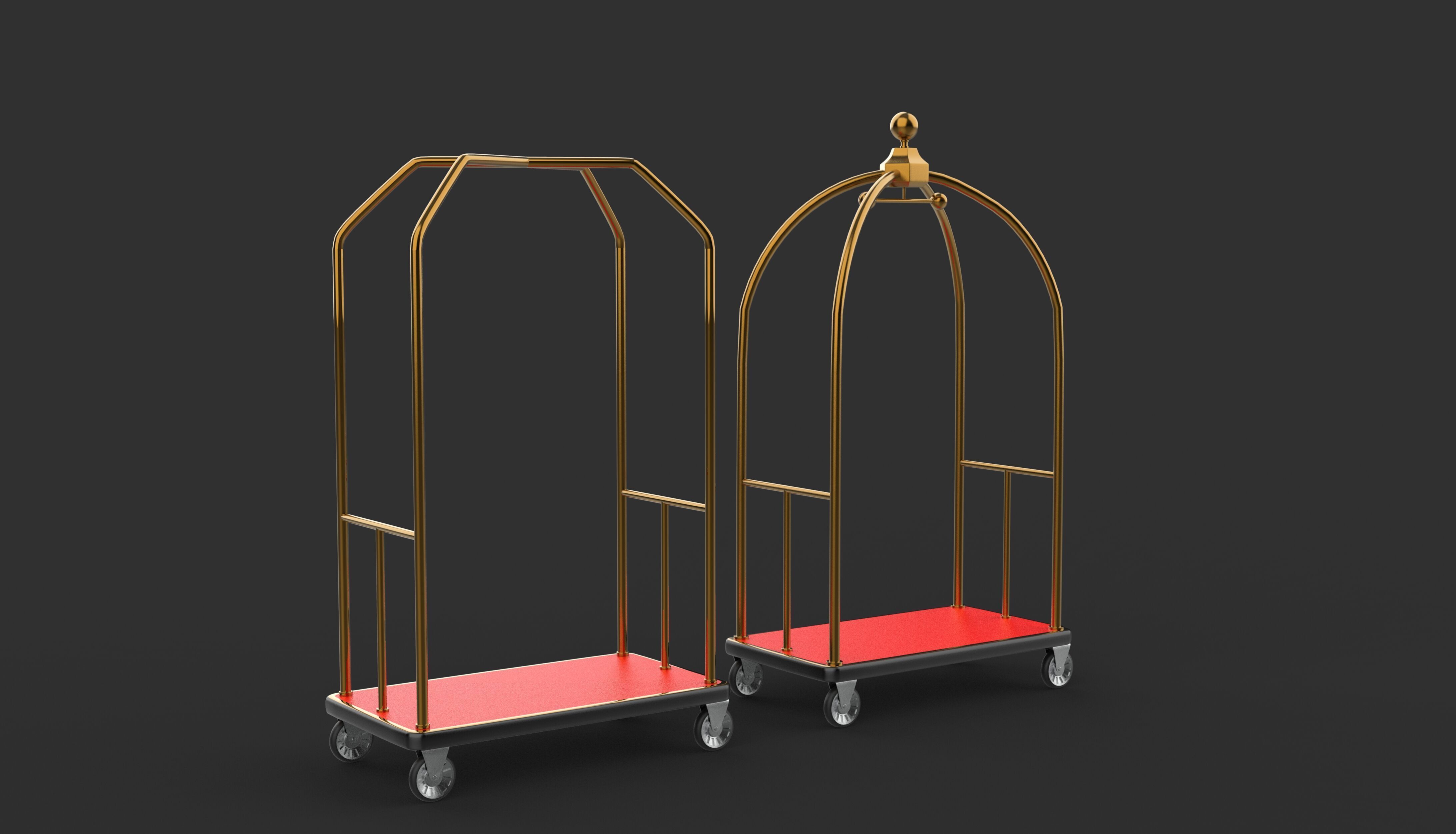 Luggage Cart 01 3D model_4