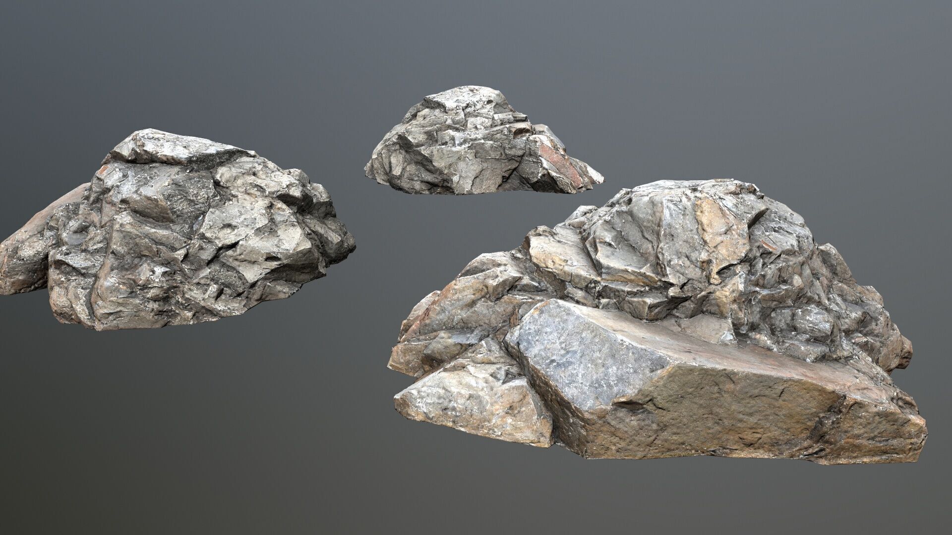 desert cliff rocks Low-poly 3D model_6