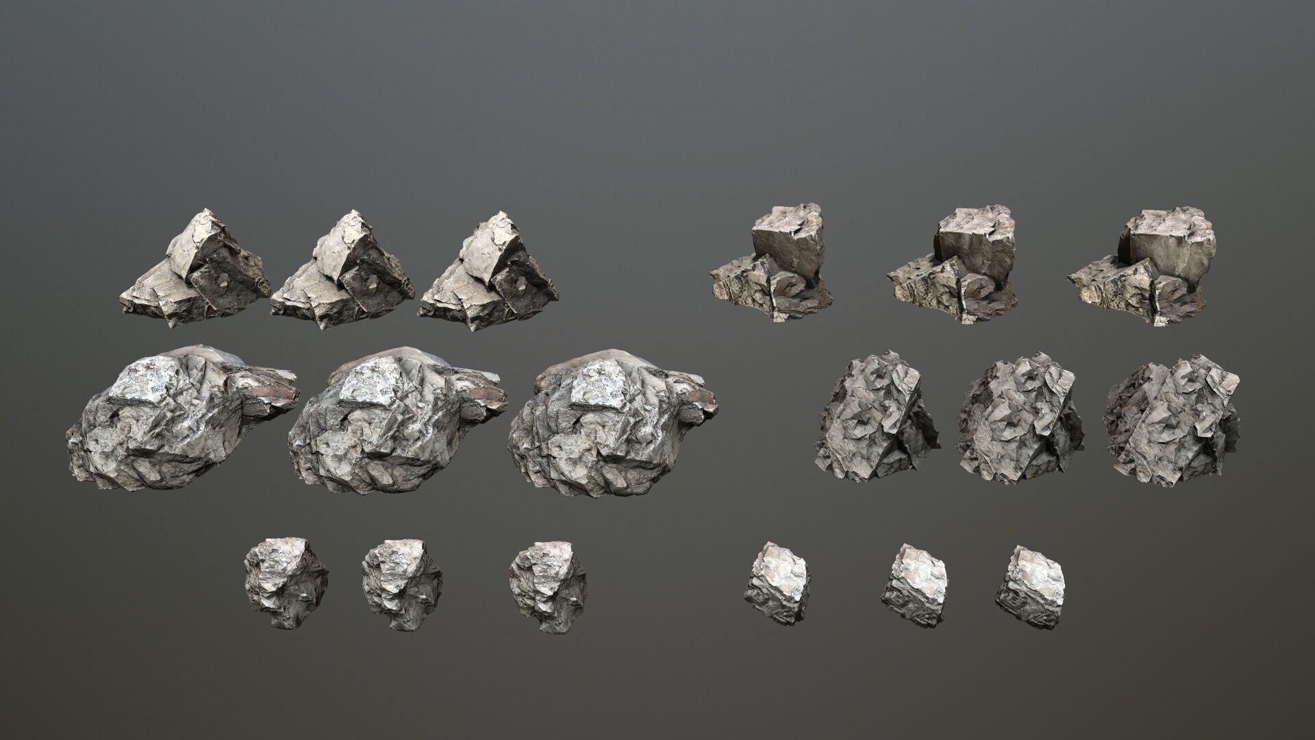 desert cliff rocks Low-poly 3D model_14