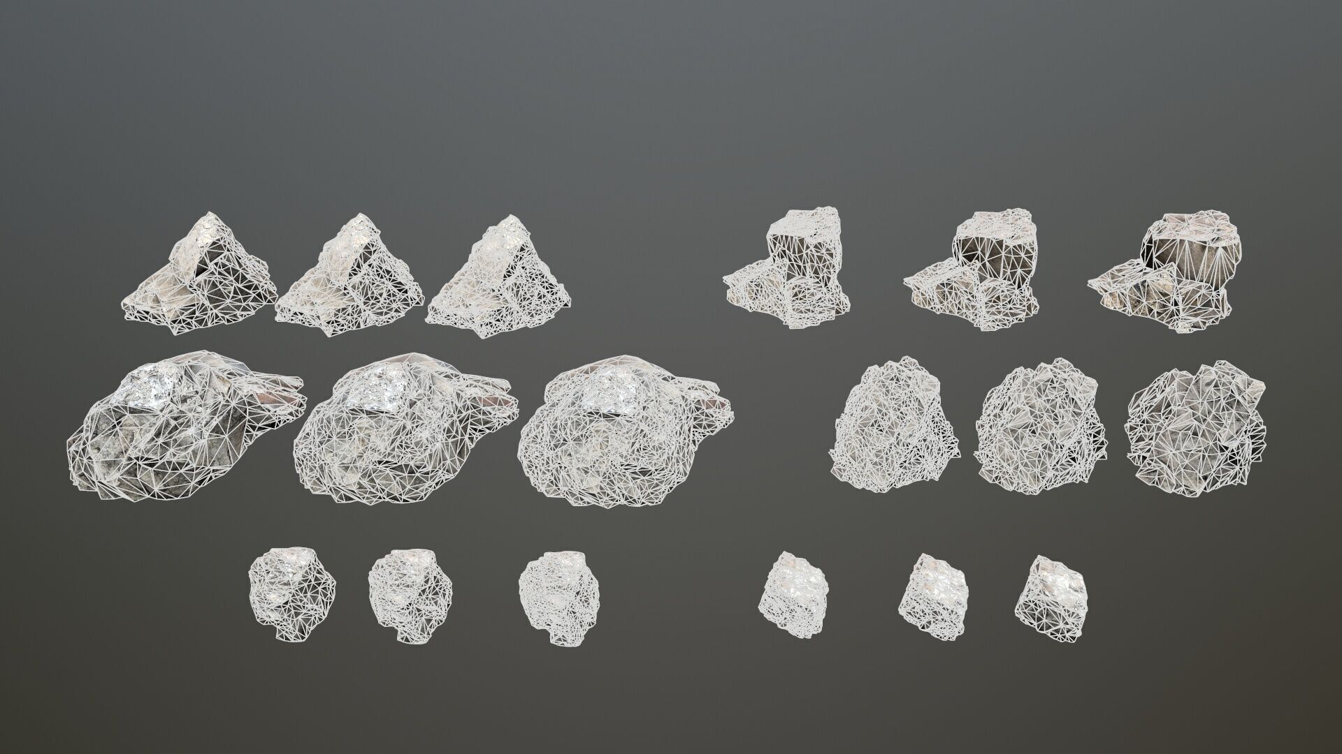 desert cliff rocks Low-poly 3D model_15