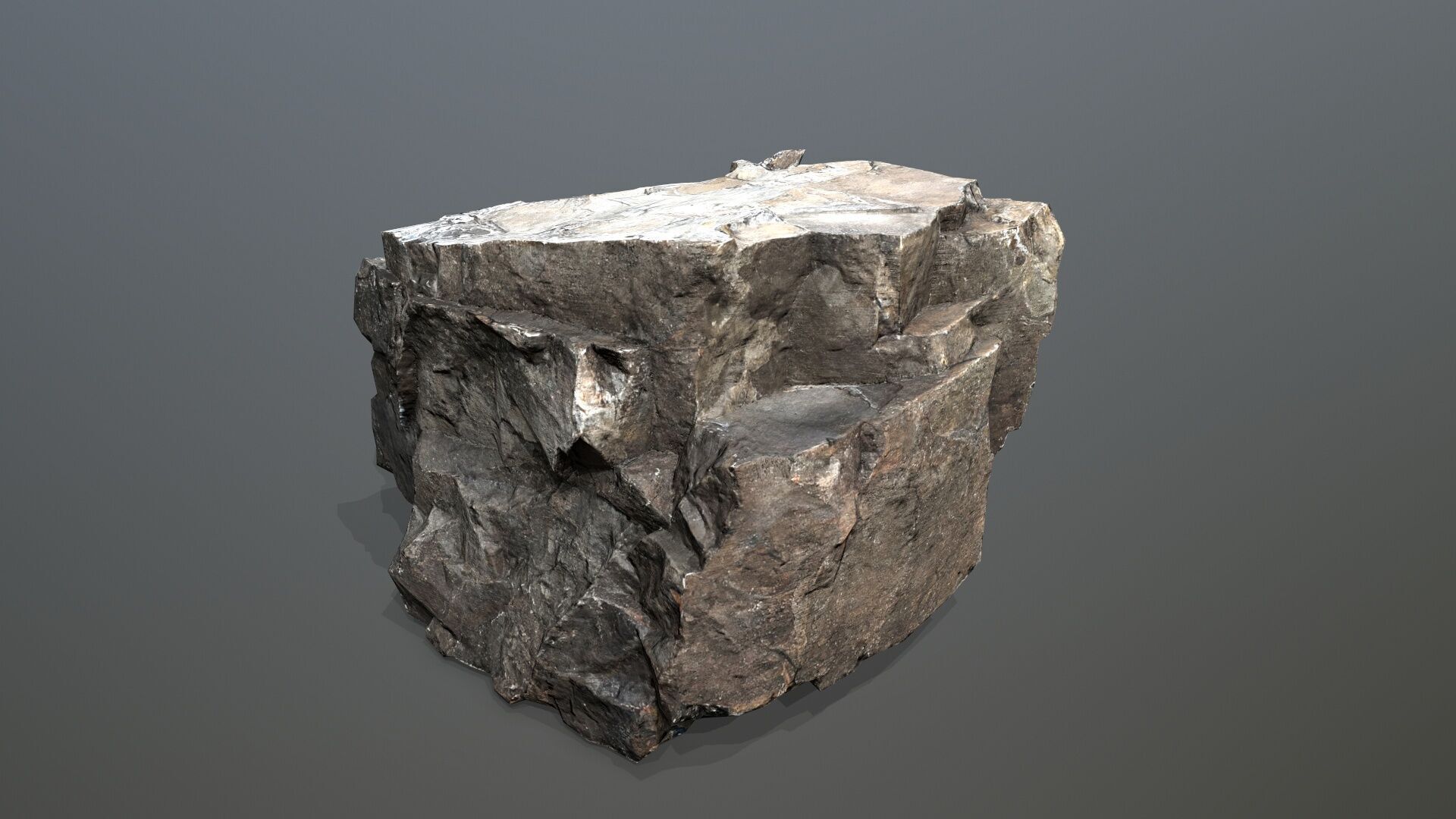 desert cliff rocks Low-poly 3D model_8