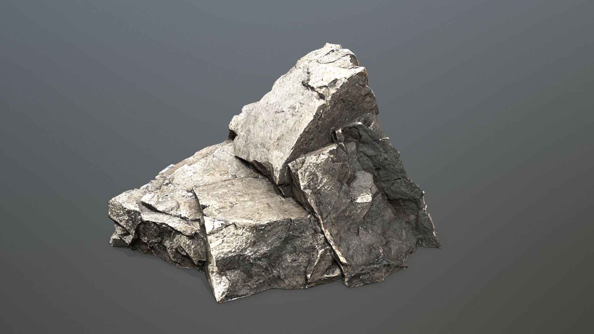 desert cliff rocks Low-poly 3D model_9