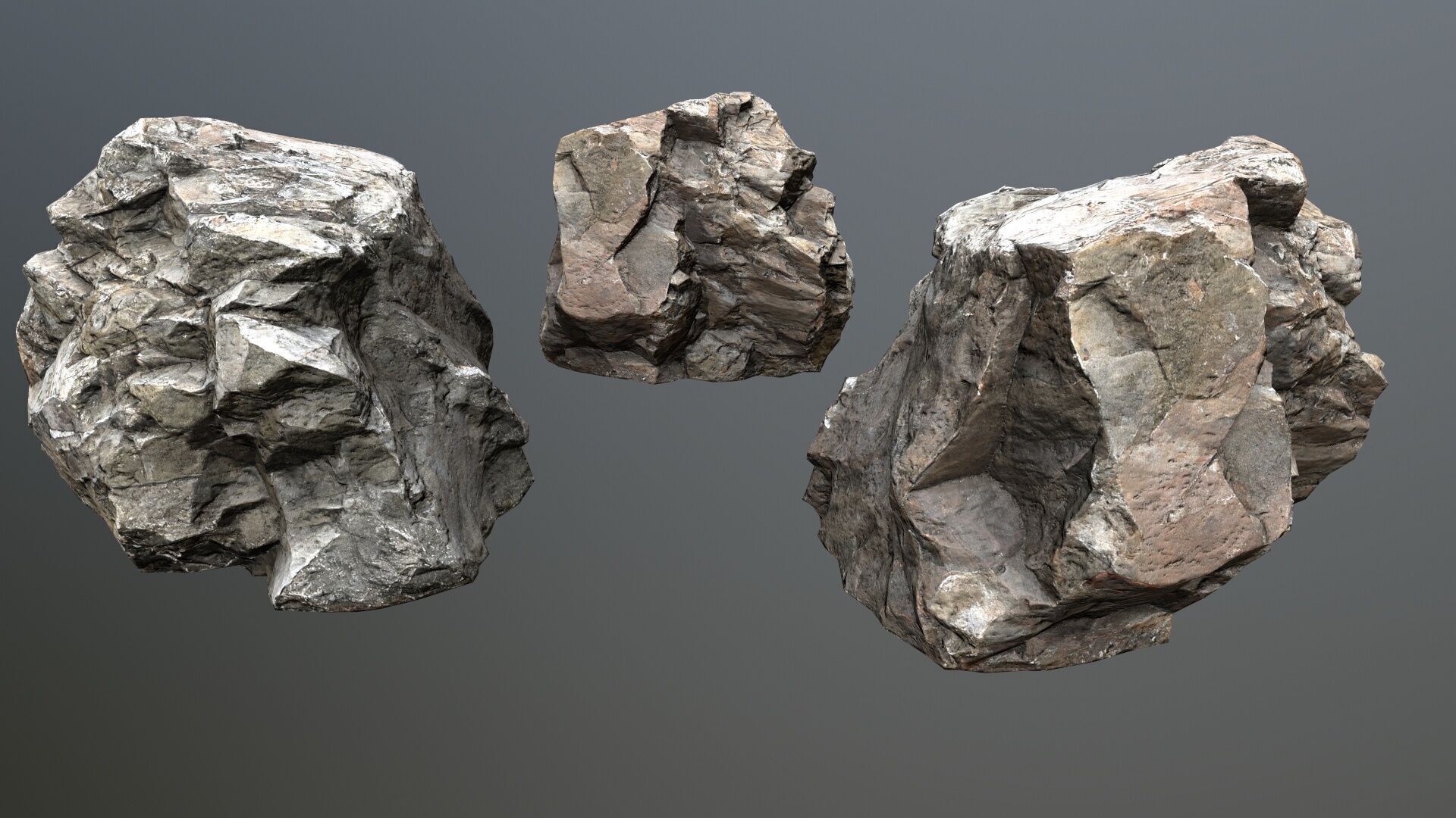 desert cliff rocks Low-poly 3D model_7