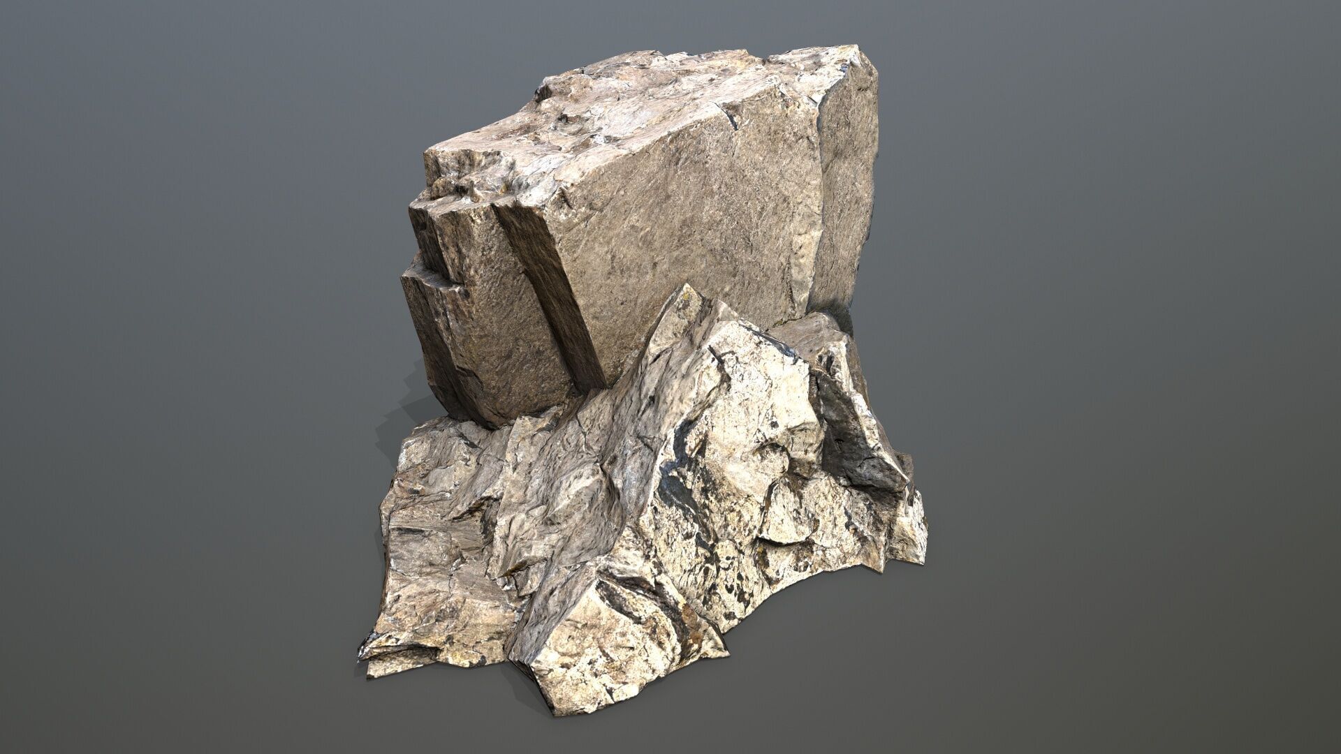 desert cliff rocks Low-poly 3D model_11