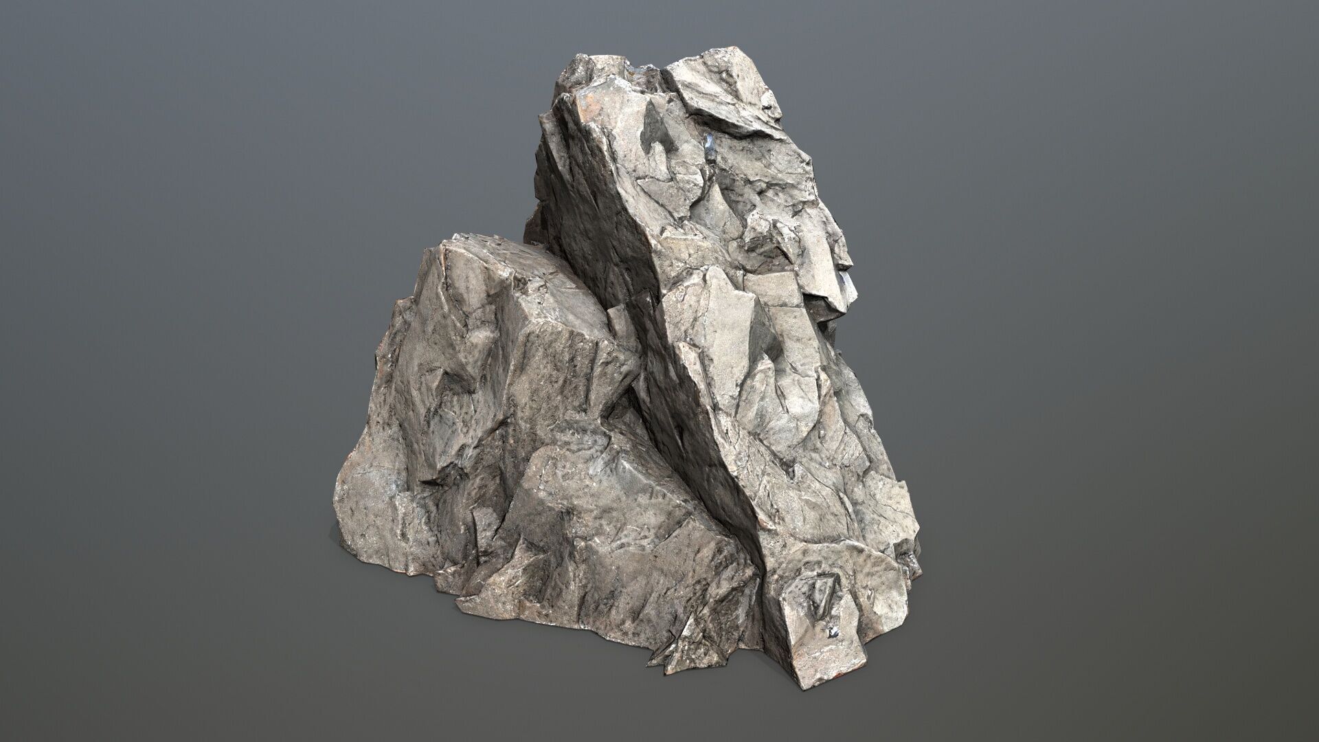 desert cliff rocks Low-poly 3D model_10