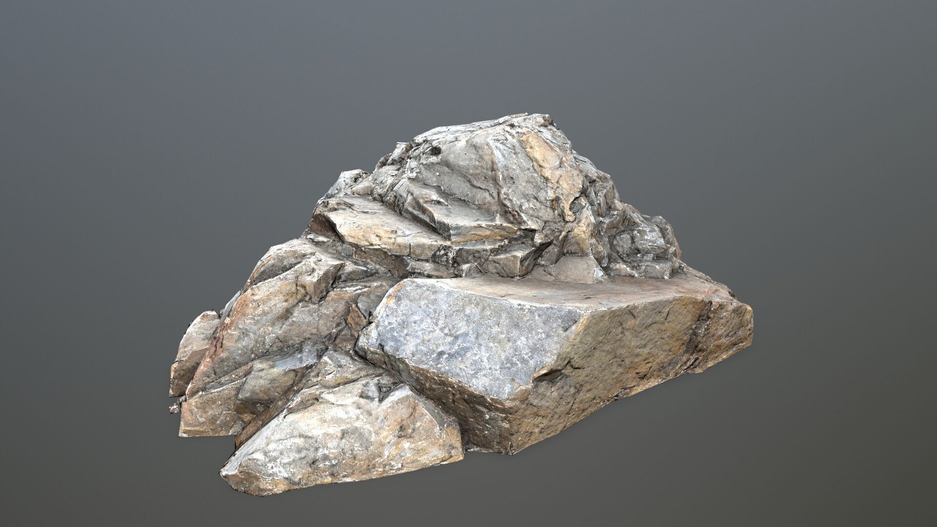 desert cliff rocks Low-poly 3D model_12
