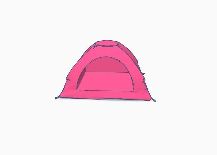 Camping Tent 3D Model STL FBX OBJ Digital Download 3D print model_1