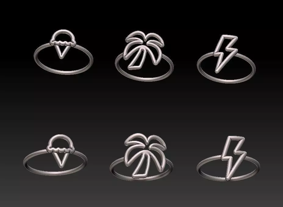BOHO rings 3D print model_0