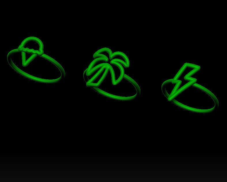 BOHO rings 3D print model_3