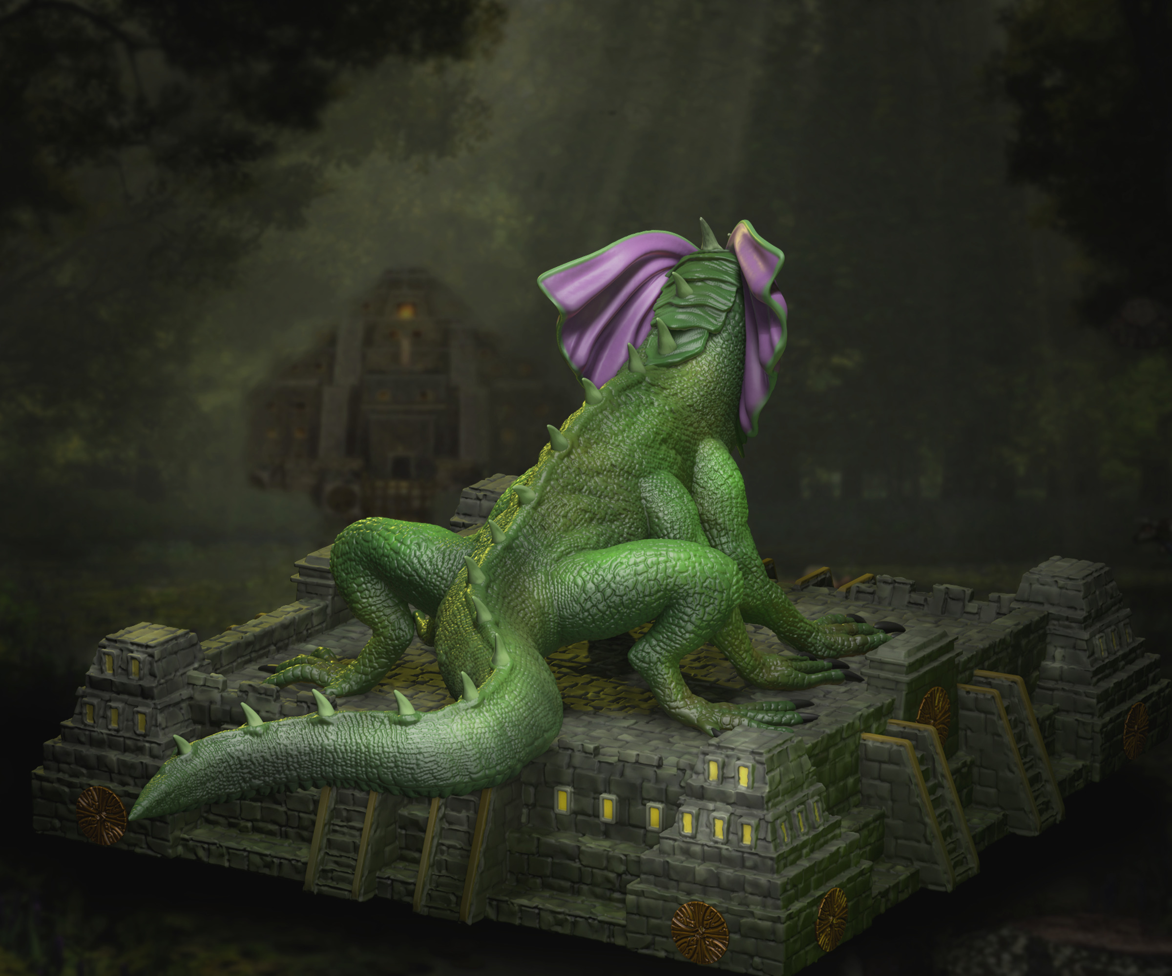 Heroes 3 Greater Basilisk 3D print model_2