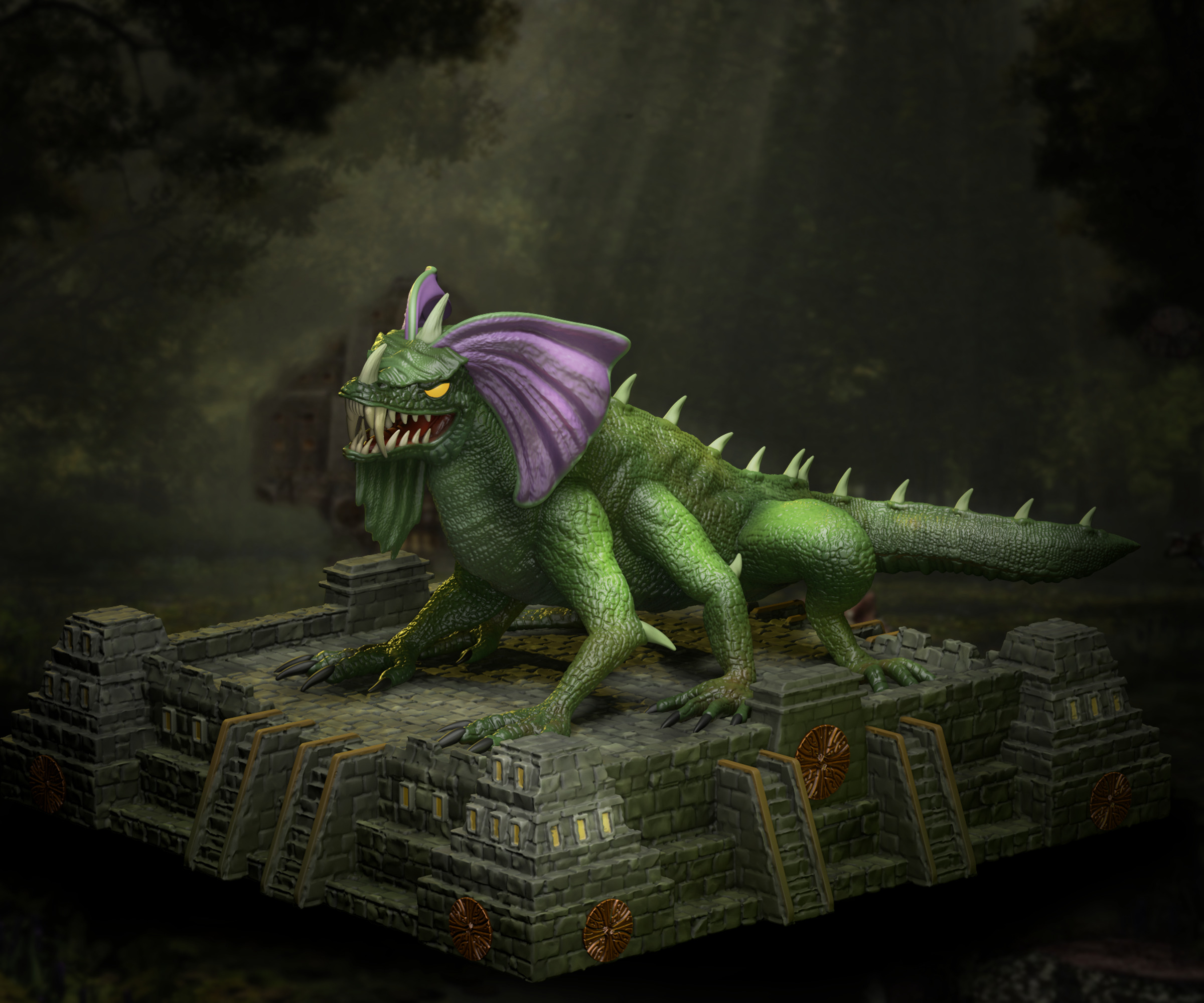 Heroes 3 Greater Basilisk 3D print model_3