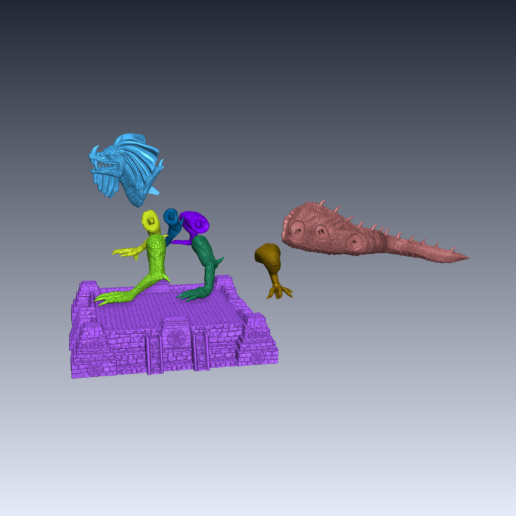 Heroes 3 Greater Basilisk 3D print model_6