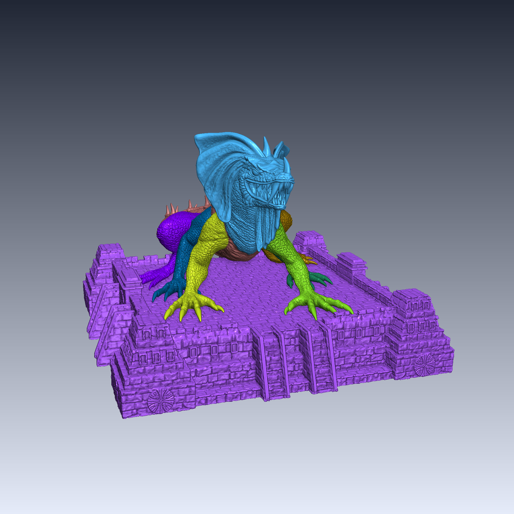 Heroes 3 Greater Basilisk 3D print model_7