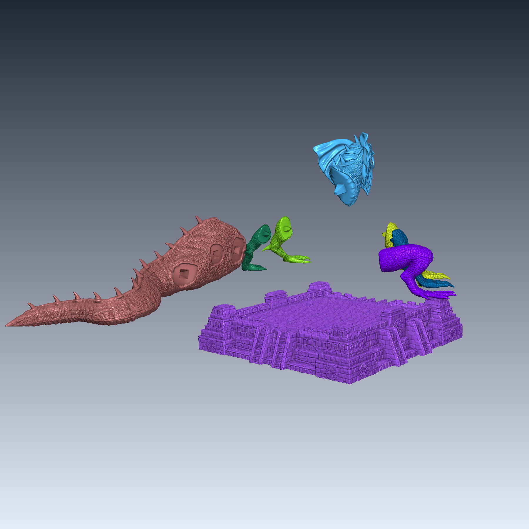Heroes 3 Greater Basilisk 3D print model_5