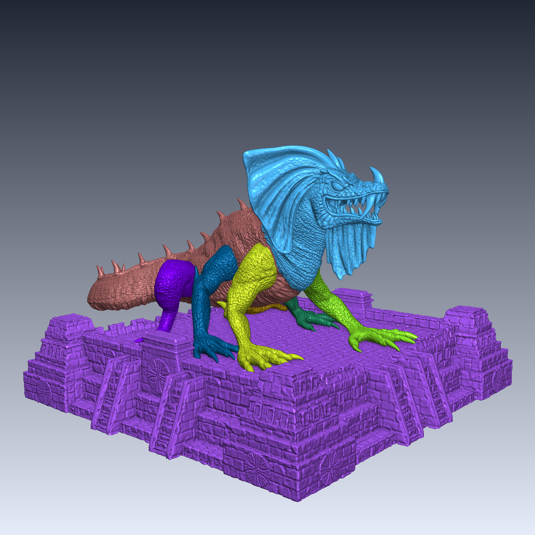 Heroes 3 Greater Basilisk 3D print model_10