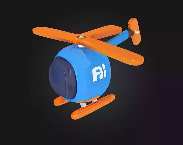 Blue Toy Helicopter