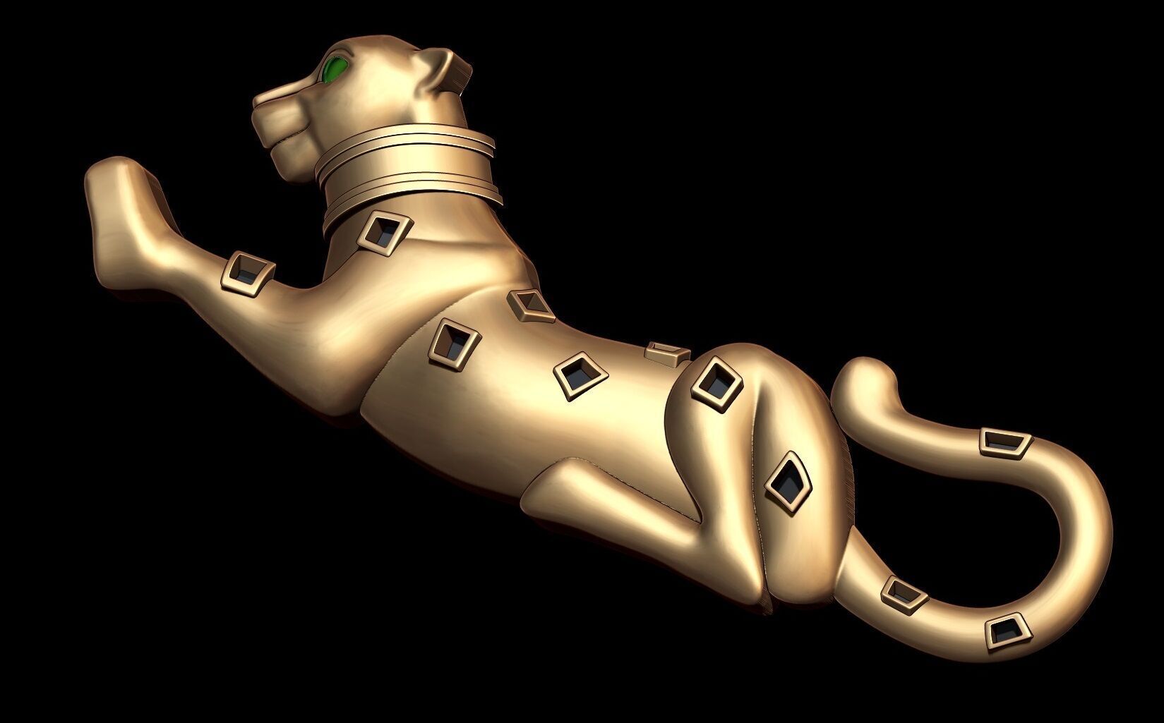 Panther Brooch 3D Model STL File for Jewelry Casting  Free 3D print model_1