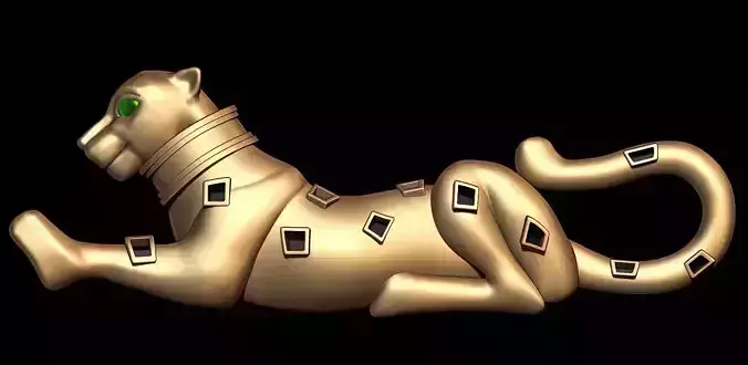 Panther Brooch 3D Model STL File for Jewelry Casting 