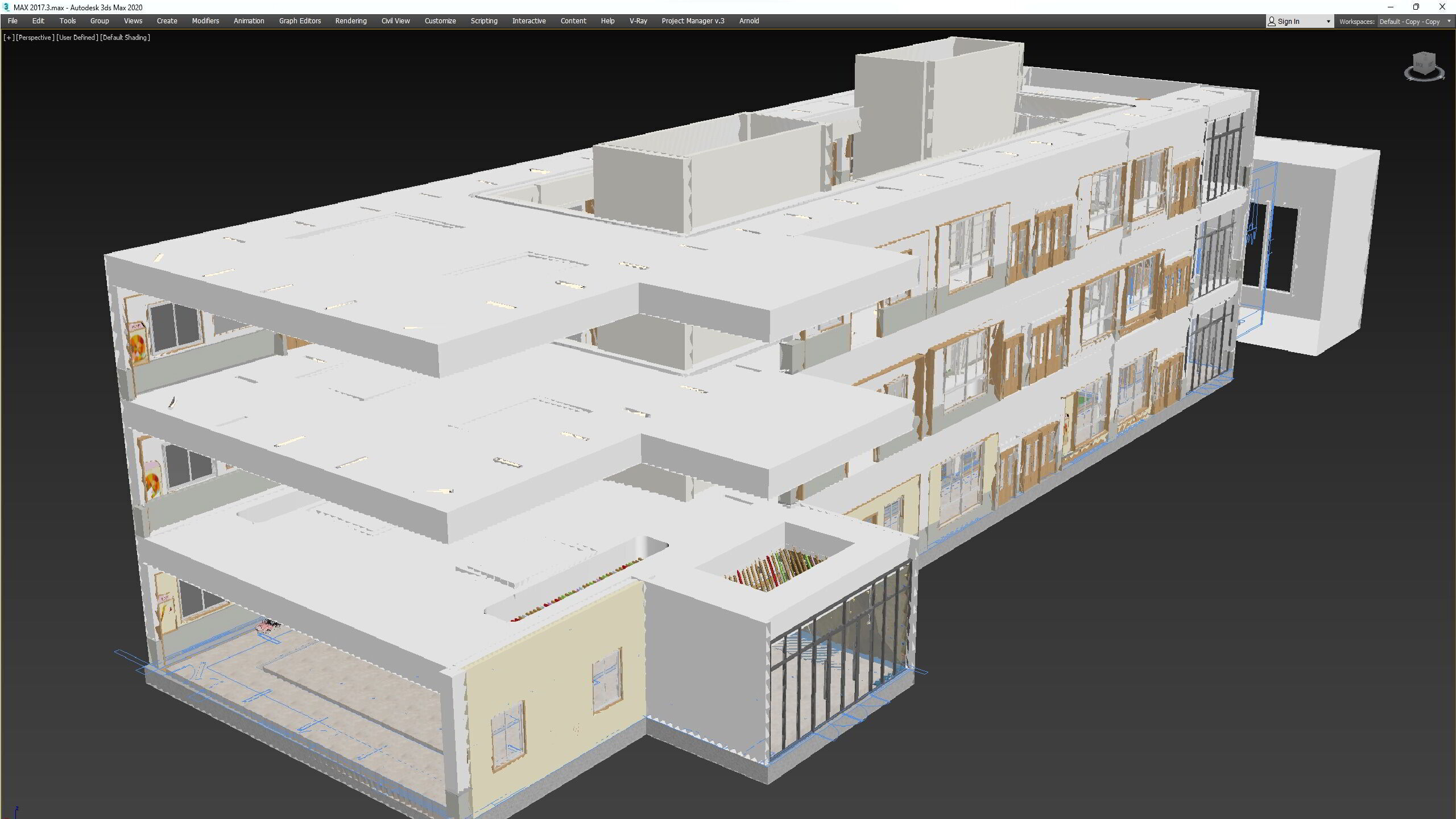 Kindergarten Hall 3D Model - Modular Preschool Interiors Low-poly 3D model_14